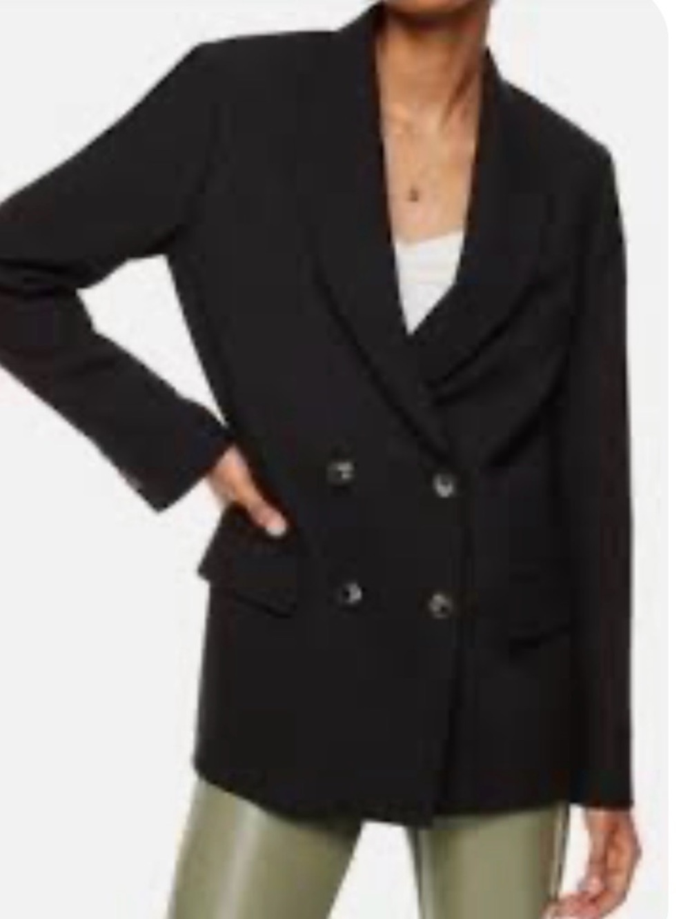 Wilfred Black Double Breasted Blazer